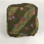 Japanese Cloth Drawstring Bag Vtg Kimono Fabric Pouch Black Kinchaku-Bukuro KB24