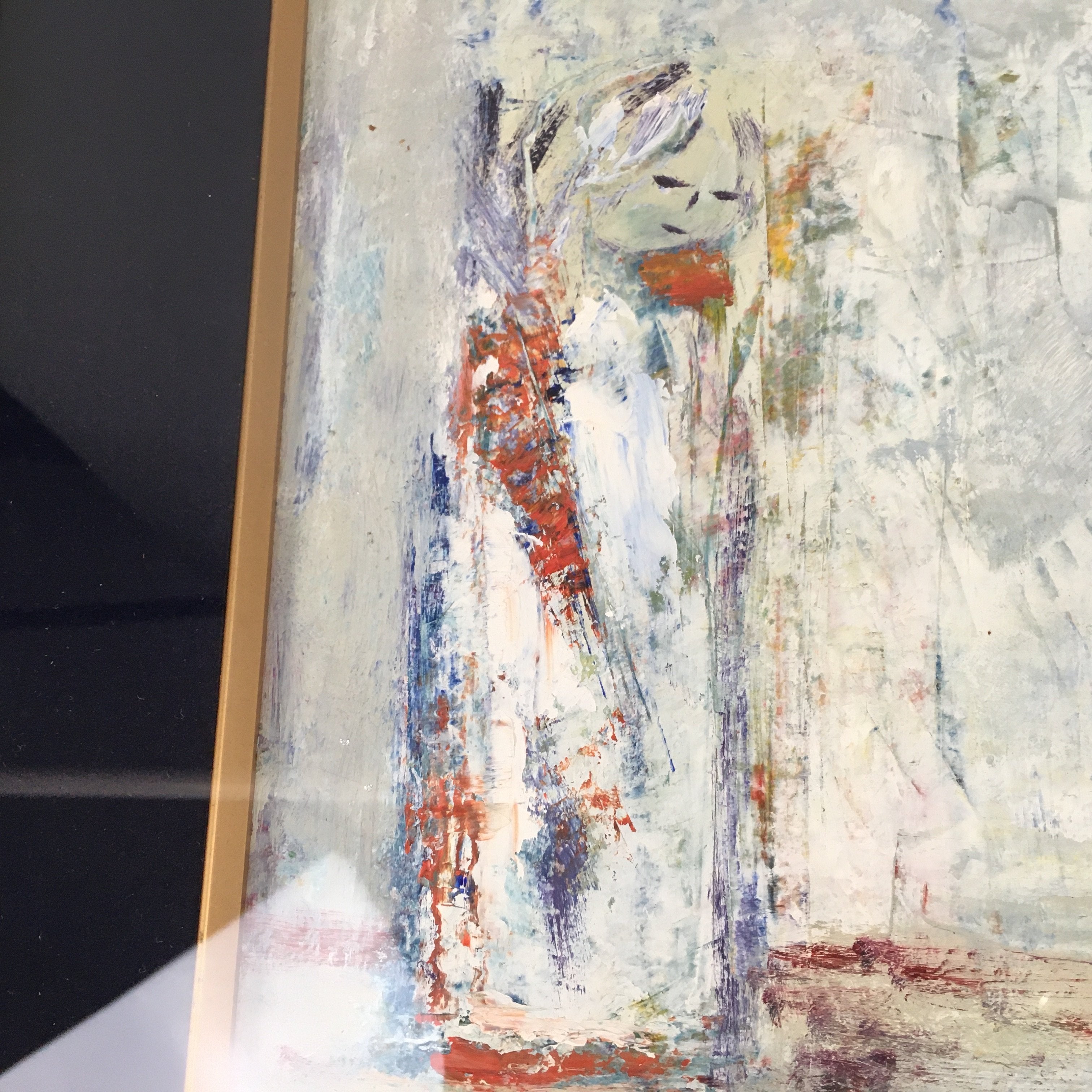 Japanese Contemporary Art painting Vtg Framed Little Girl Picture JK181