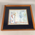Japanese Contemporary Art painting Vtg Framed Little Girl Picture JK181