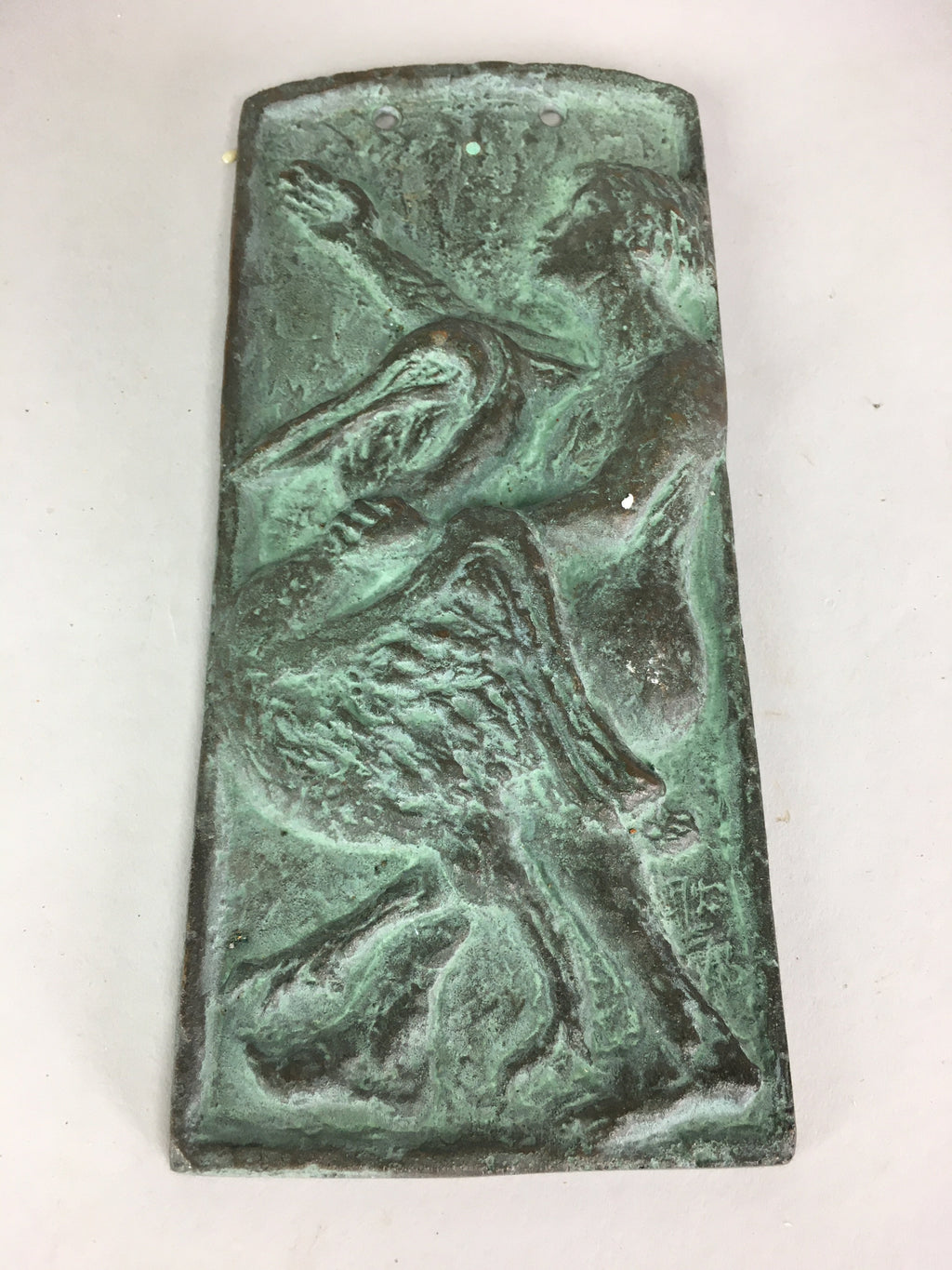 Japanese Copper Artwork Vtg Decoration Design Wall Plate Kanban JK188