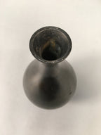 Japanese Copper Flower Vase Vtg Cast Metal Kabin Ikebana Brown FV898