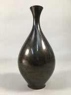 Japanese Copper Flower Vase Vtg Cast Metal Kabin Ikebana Brown FV898