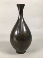 Japanese Copper Flower Vase Vtg Cast Metal Kabin Ikebana Brown FV898