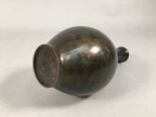Japanese Copper Flower Vase Vtg Cast Metal Kabin Ikebana Brown FV898