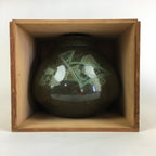 Japanese Copper Flower Vase Vtg Cast Metal Kabin Ikebana Green PX616