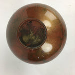 Japanese Copper Flower Vase Vtg Metal Kabin Ikebana Arrangement Orange FV938