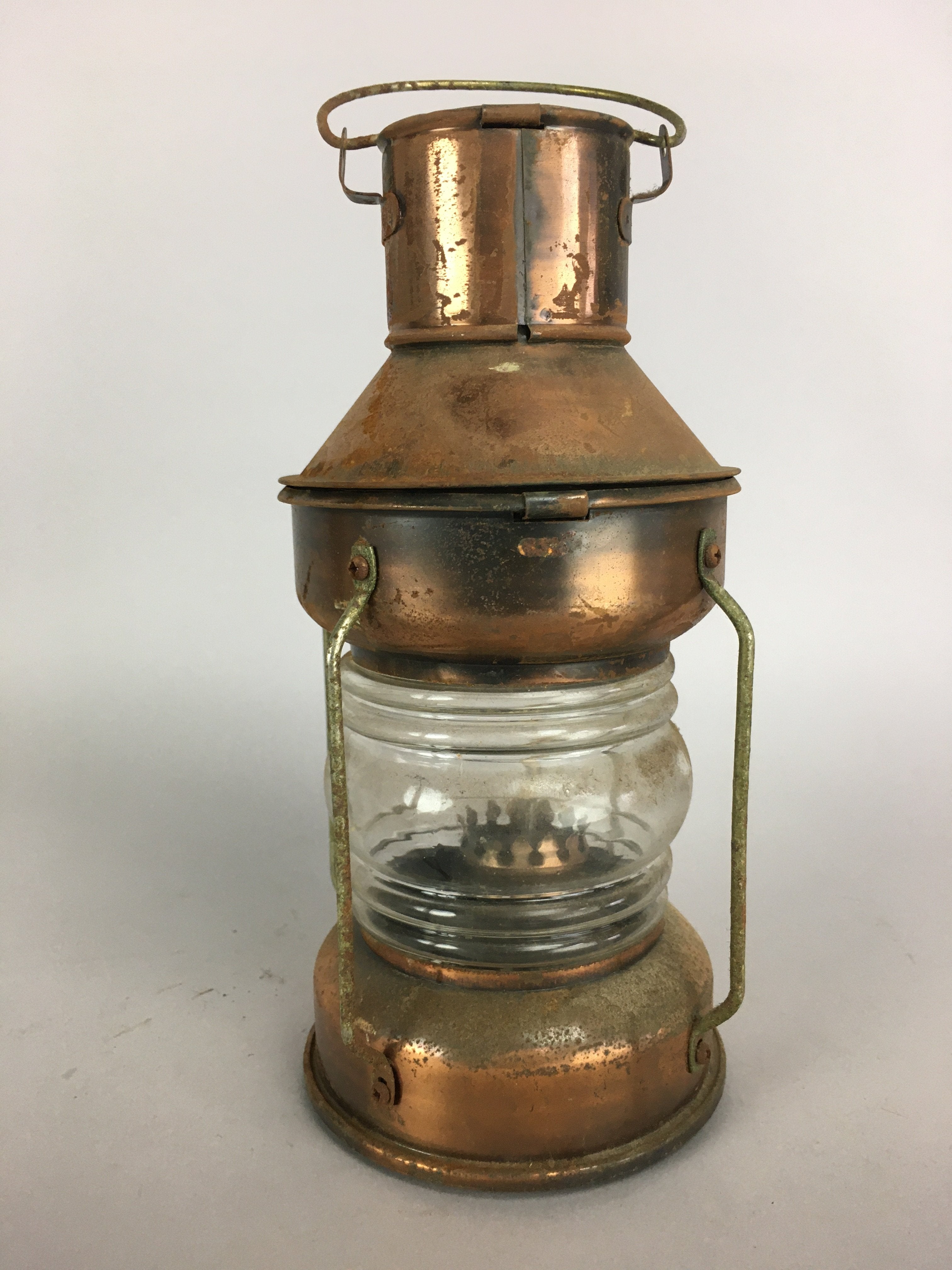 Japanese Copper Oil Lantern Vtg Hanging Oil Lamp Outdoor Ornament JK193