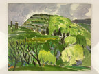 Japanese Countryside Mountain Oil Painting Landscape Original Unsigned FL162