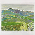 Japanese Countryside Mountain Oil Painting Landscape Original Unsigned FL174