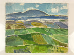 Japanese Countryside Mountain Oil Painting Landscape Original Unsigned FL175