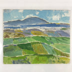 Japanese Countryside Mountain Oil Painting Landscape Original Unsigned FL175