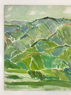 Japanese Countryside Mountain Oil Painting Landscape Original Unsigned FL177