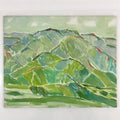 Japanese Countryside Mountain Oil Painting Landscape Original Unsigned FL177