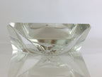 Japanese Crystal Glass Ashtray Display Vtg Triangle Ornament Haizara JK391