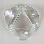 Japanese Crystal Glass Ashtray Display Vtg Triangle Ornament Haizara JK391