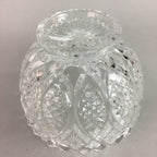 Japanese Cut Glass Bowl Vtg Crystal Brilliant Leaf Diamond PP328
