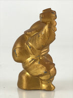 Japanese Daikokuten Figurine 7 Lucky Gods Wealth Vtg Gold Metal Statue JK424