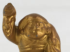 Japanese Daikokuten Figurine 7 Lucky Gods Wealth Vtg Gold Metal Statue JK424
