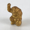 Japanese Daikokuten Figurine 7 Lucky Gods Wealth Vtg Gold Metal Statue JK424
