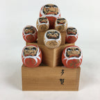 Japanese Daruma Figurine Kokeshi Doll Wood Sake Cup Masu Ornament Okimono BD783