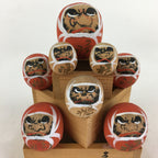 Japanese Daruma Figurine Kokeshi Doll Wood Sake Cup Masu Ornament Okimono BD783
