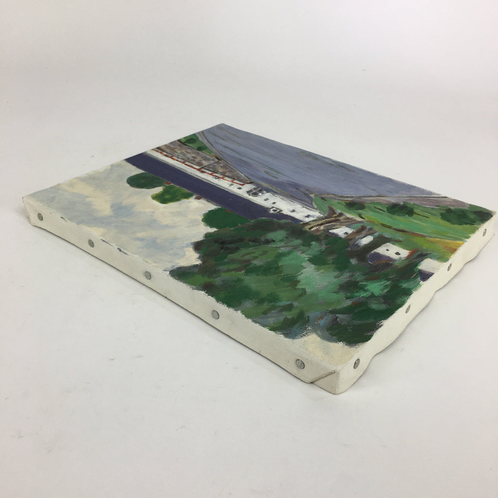 Japanese Denmark Steam Art Oil Painting Picture Unframed Yoshihiro Hagino FL39