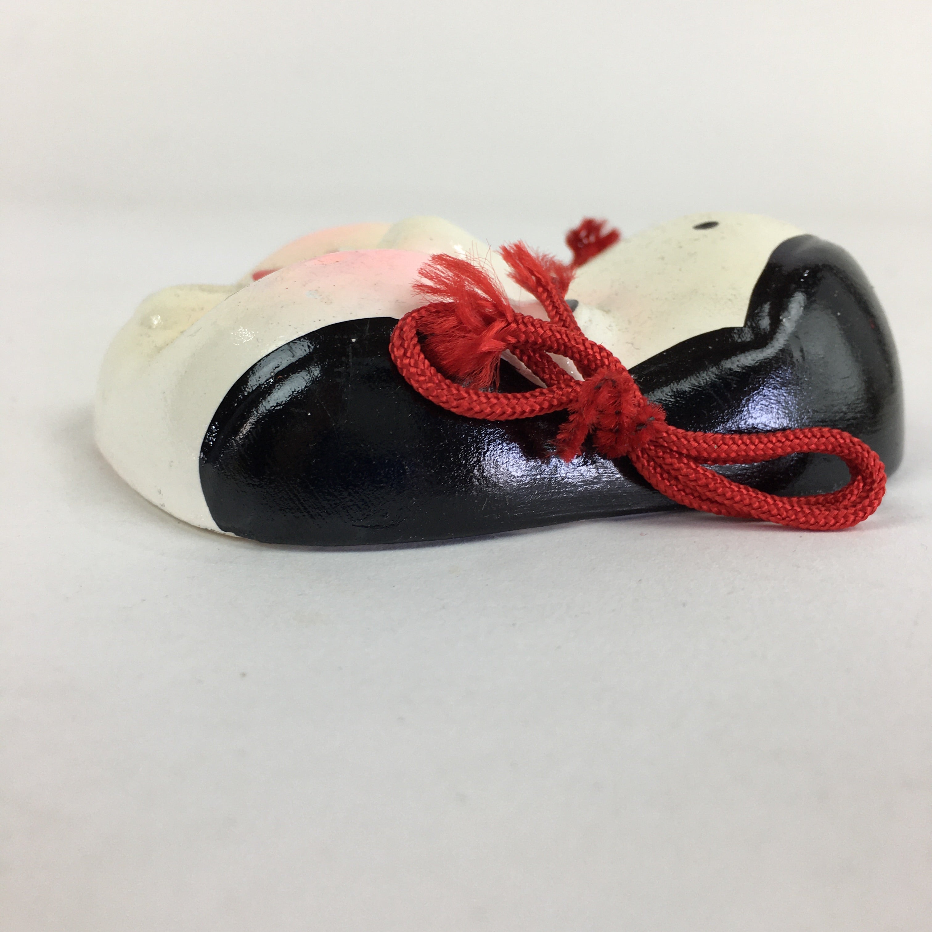 Japanese Display Ceramic Otafuku Mask Vtg Face Miniature Ornament JK286