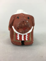 Japanese Dorei Clay Bell Zodiac Dog Vtg Pottery Ceramic Lucky Charm 4.5cm DR182