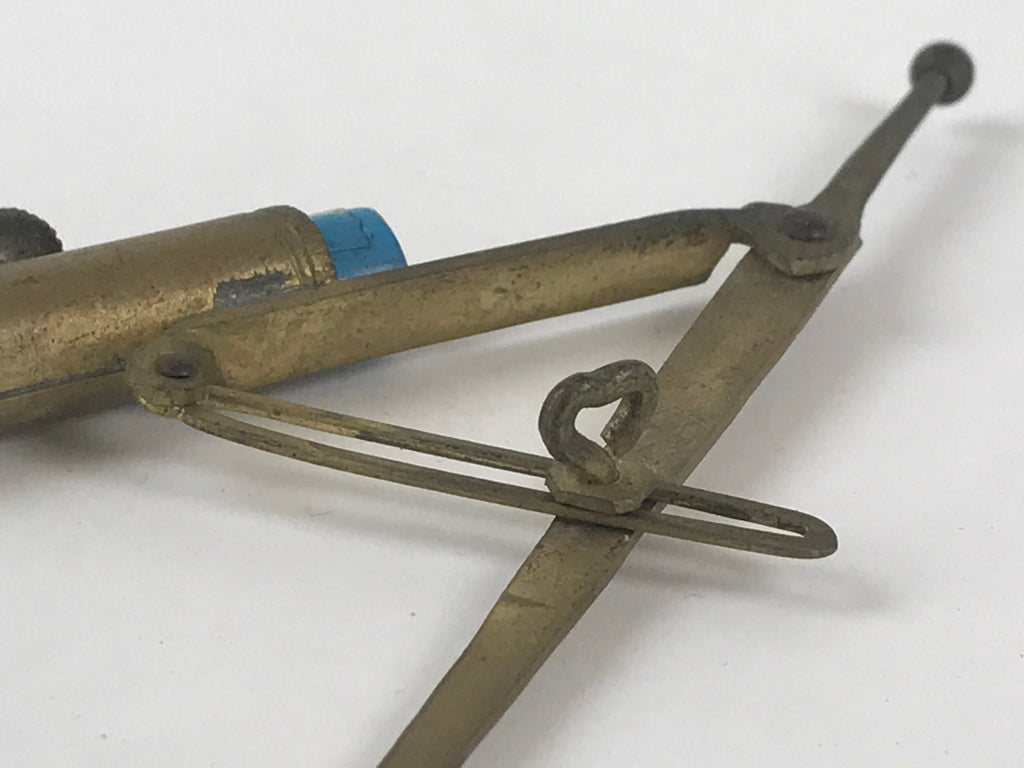 Japanese Drawing Compass Vtg Brass Stationery Blueprint Draw A Circle Gold Metal JK491