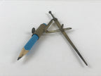 Japanese Drawing Compass Vtg Brass Stationery Blueprint Draw A Circle Gold Metal JK491