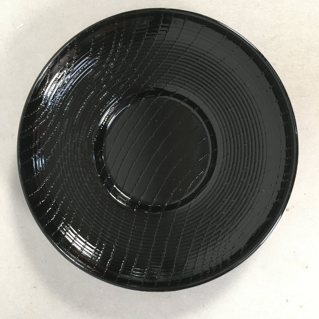 Japanese Drink Saucer Lacquerware Replica Vtg Chataku Coaster Round Black QT99