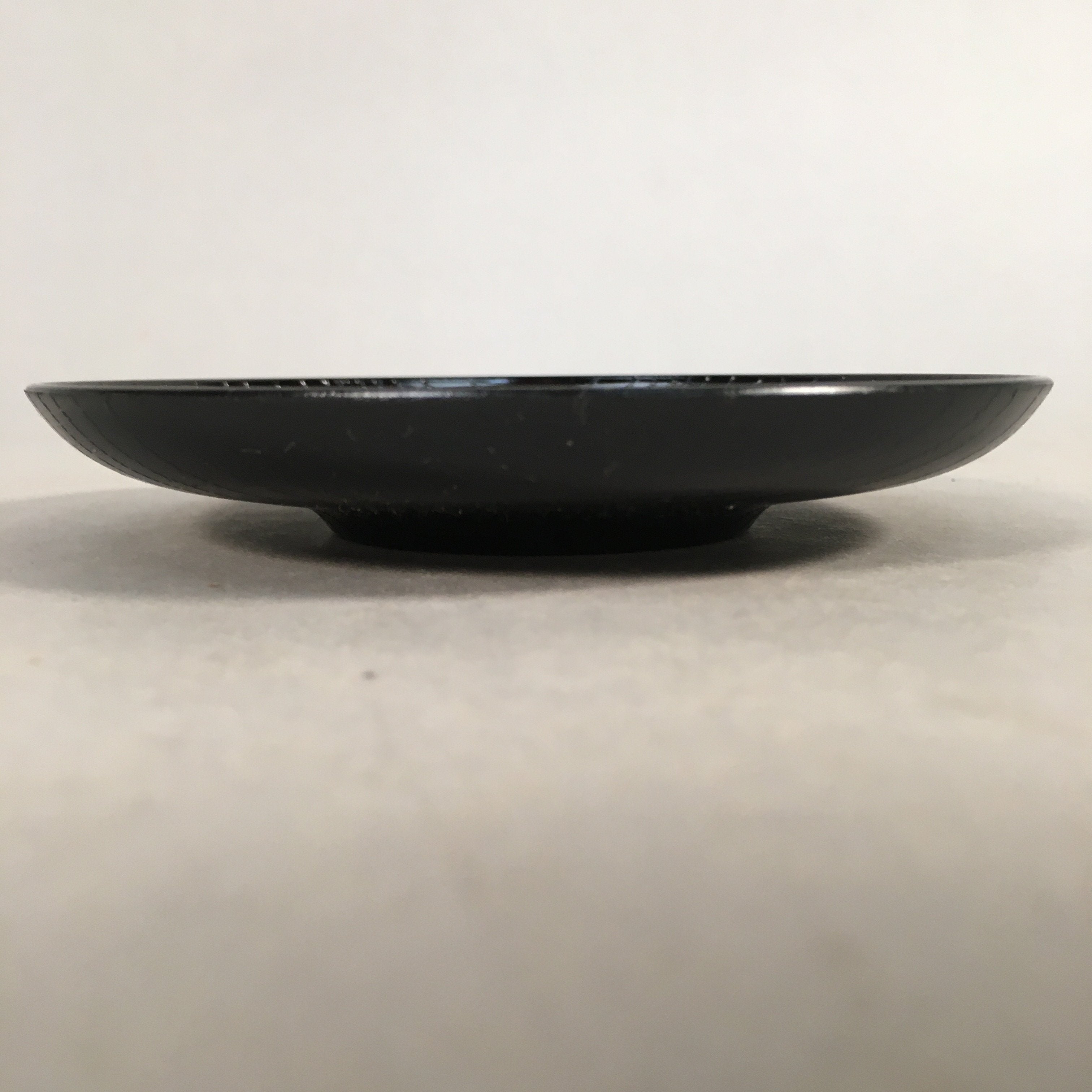 Japanese Drink Saucer Lacquerware Replica Vtg Chataku Coaster Round Black QT99