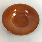 Japanese Drink Saucer Vtg Chataku Coaster Brown Replica Wood Lacquerware UR158