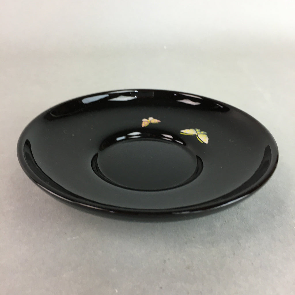 Japanese Drink Saucer Vtg Chataku Coaster Wood Lacquerware Replica QT89