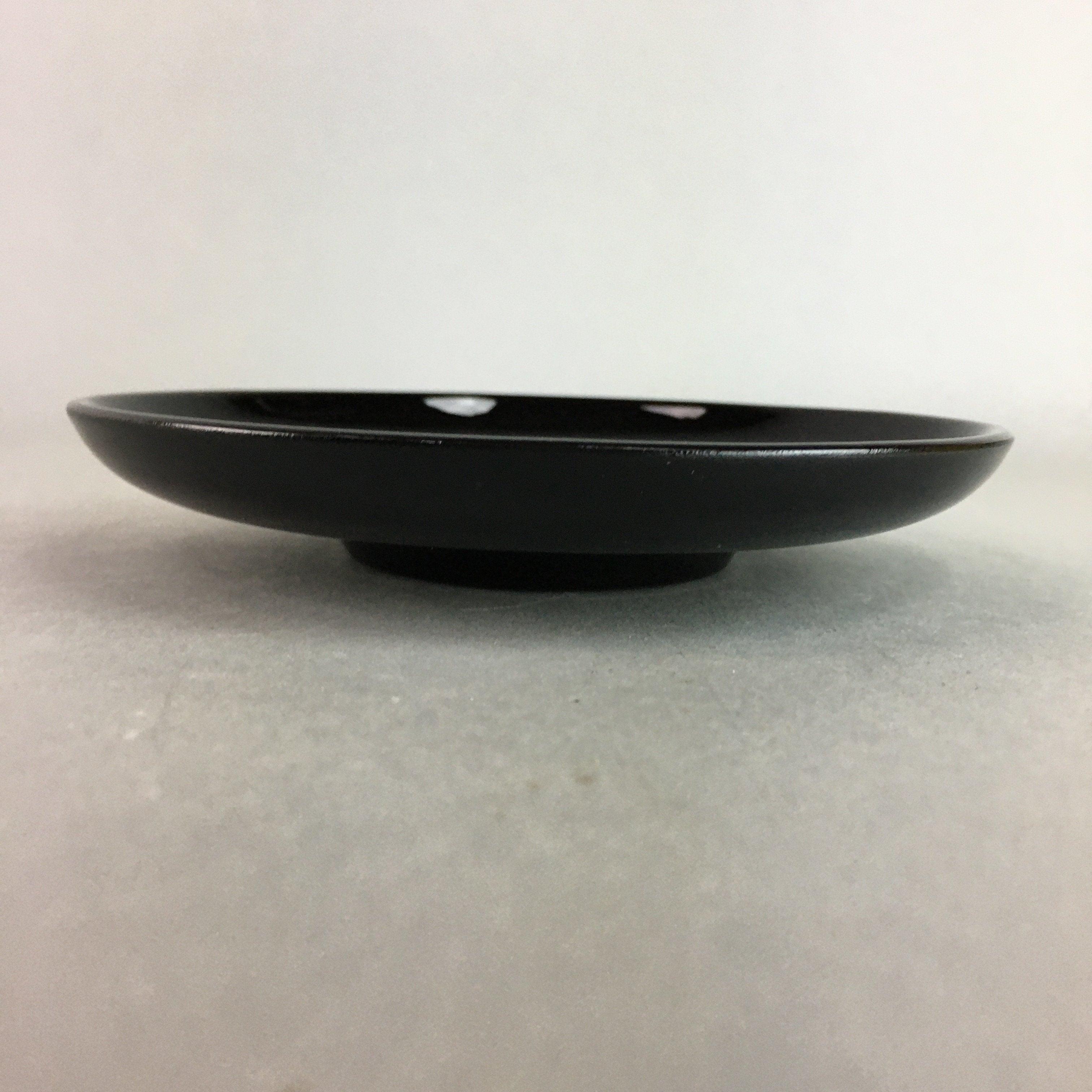 Japanese Drink Saucer Vtg Chataku Coaster Wood Lacquerware Replica QT89