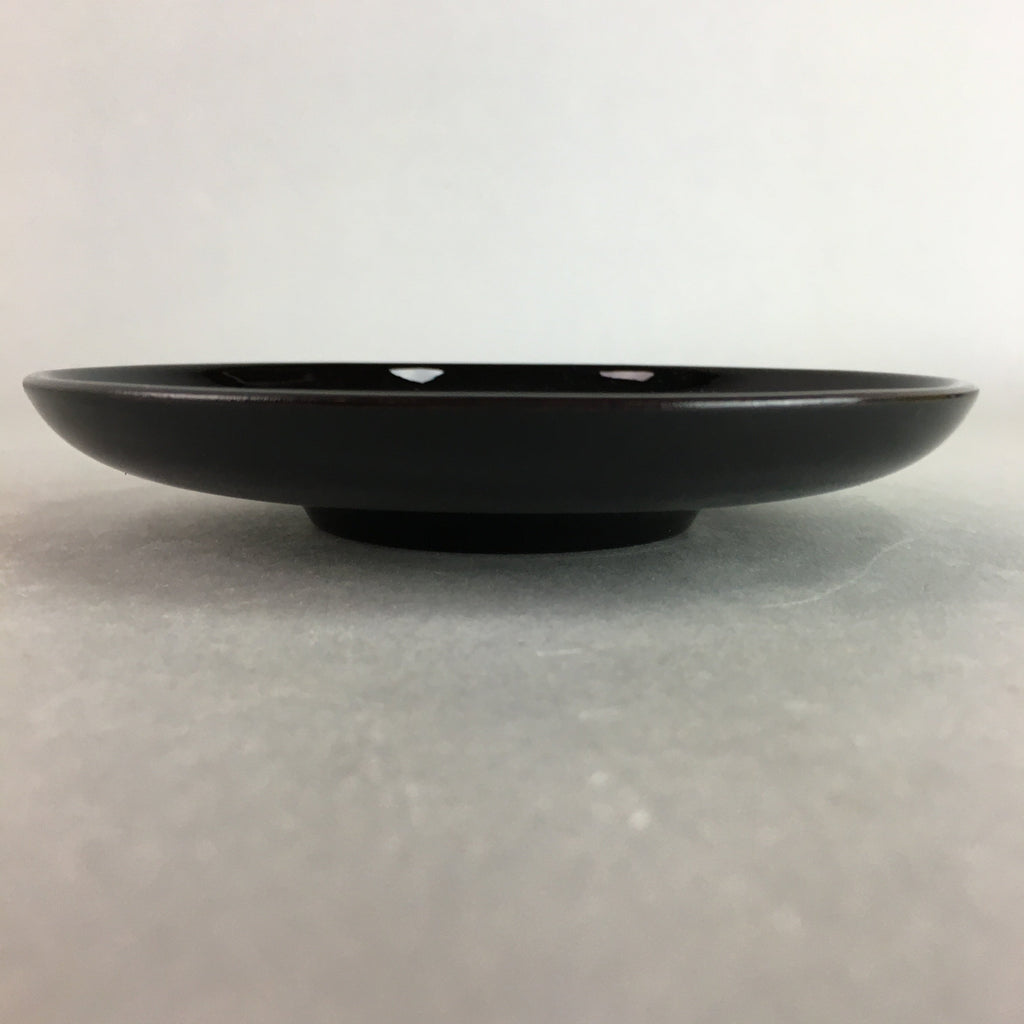 Japanese Drink Saucer Vtg Chataku Coaster Wood Lacquerware Replica QT89