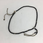 Japanese Ebony Buddhist Prayer Beads Vtg Black Wood Juzu Rosary Bracelet JZ67