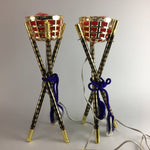Japanese Electric Lantern Vtg Toro 2 pc Set Original Box Boy's Festival J605