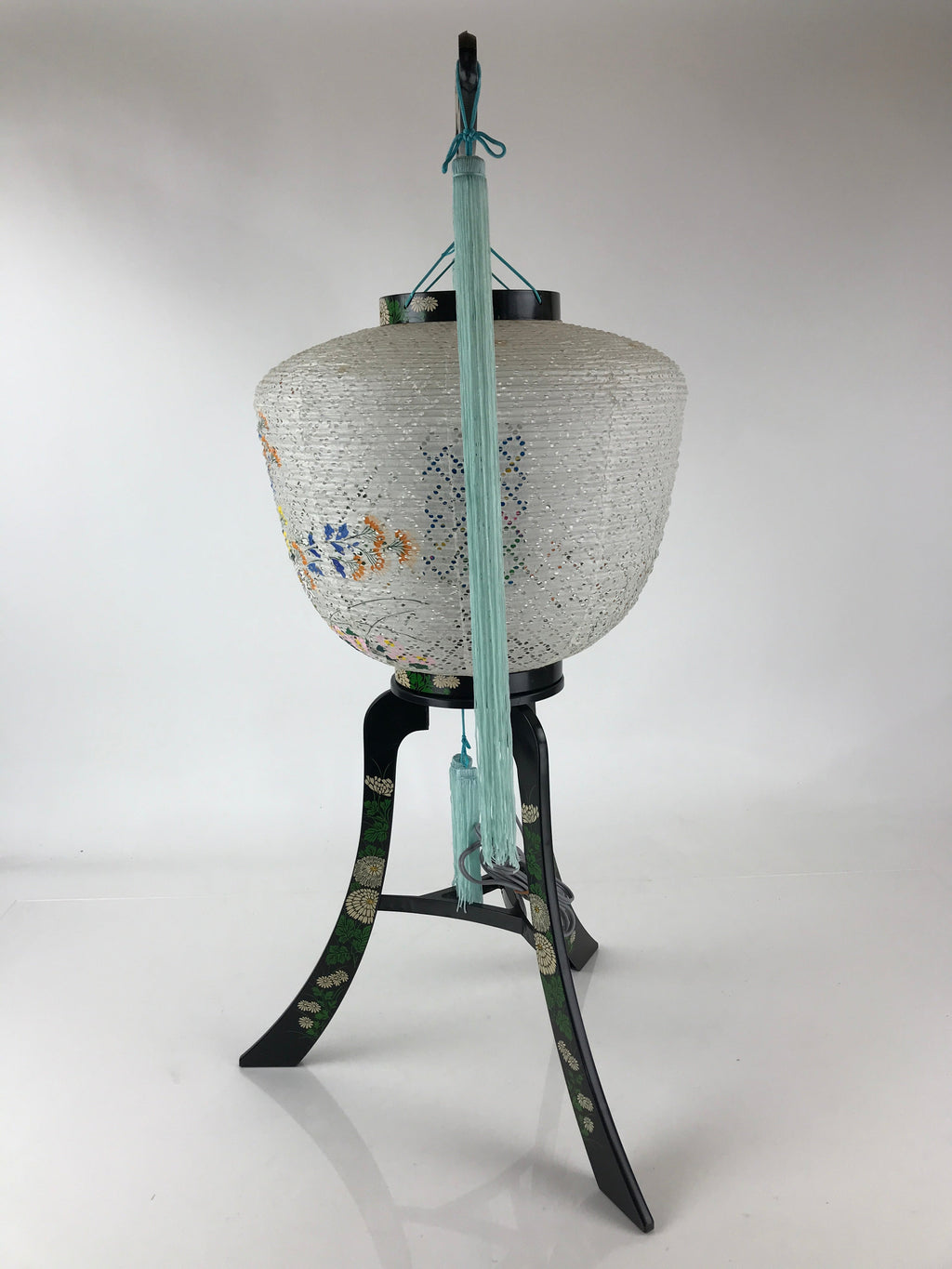 Japanese Electric Ouchi Lantern Vtg 3 Legs Standing Chochin Obon Festival LT57