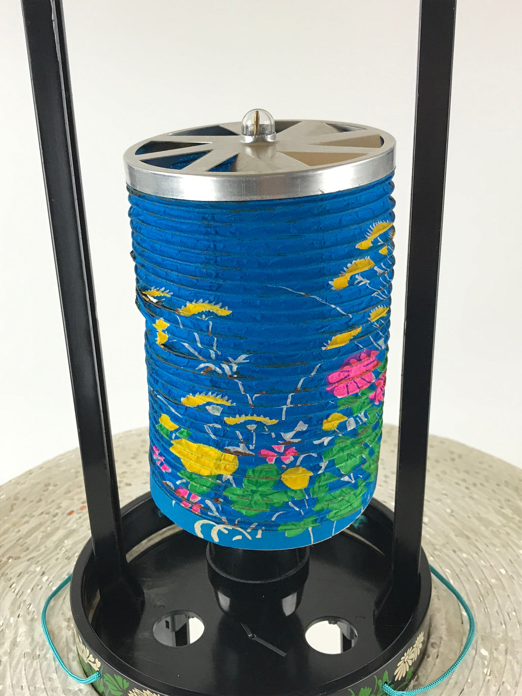 Japanese Electric Ouchi Lantern Vtg 3 Legs Standing Chochin Obon Festival LT57