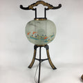 Japanese Electric Paper Lantern Vtg Standing Chochin Obon Festival Fishing LT48