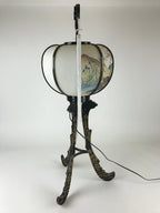 Japanese Electric Paper Lantern Vtg Standing Chochin Obon Festival LT51