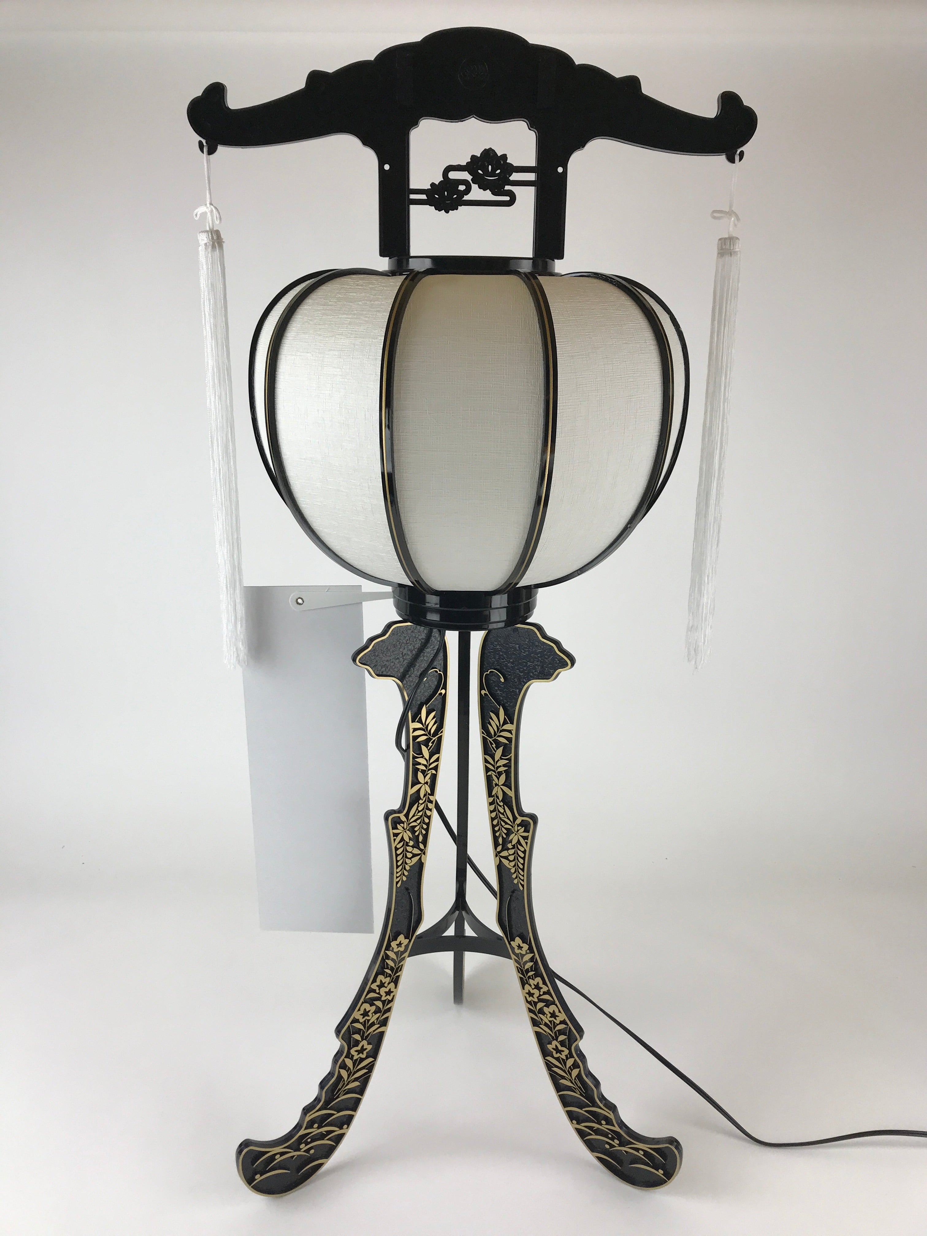 Japanese Electric Paper Lantern Vtg Standing Chochin Obon Festival LT51