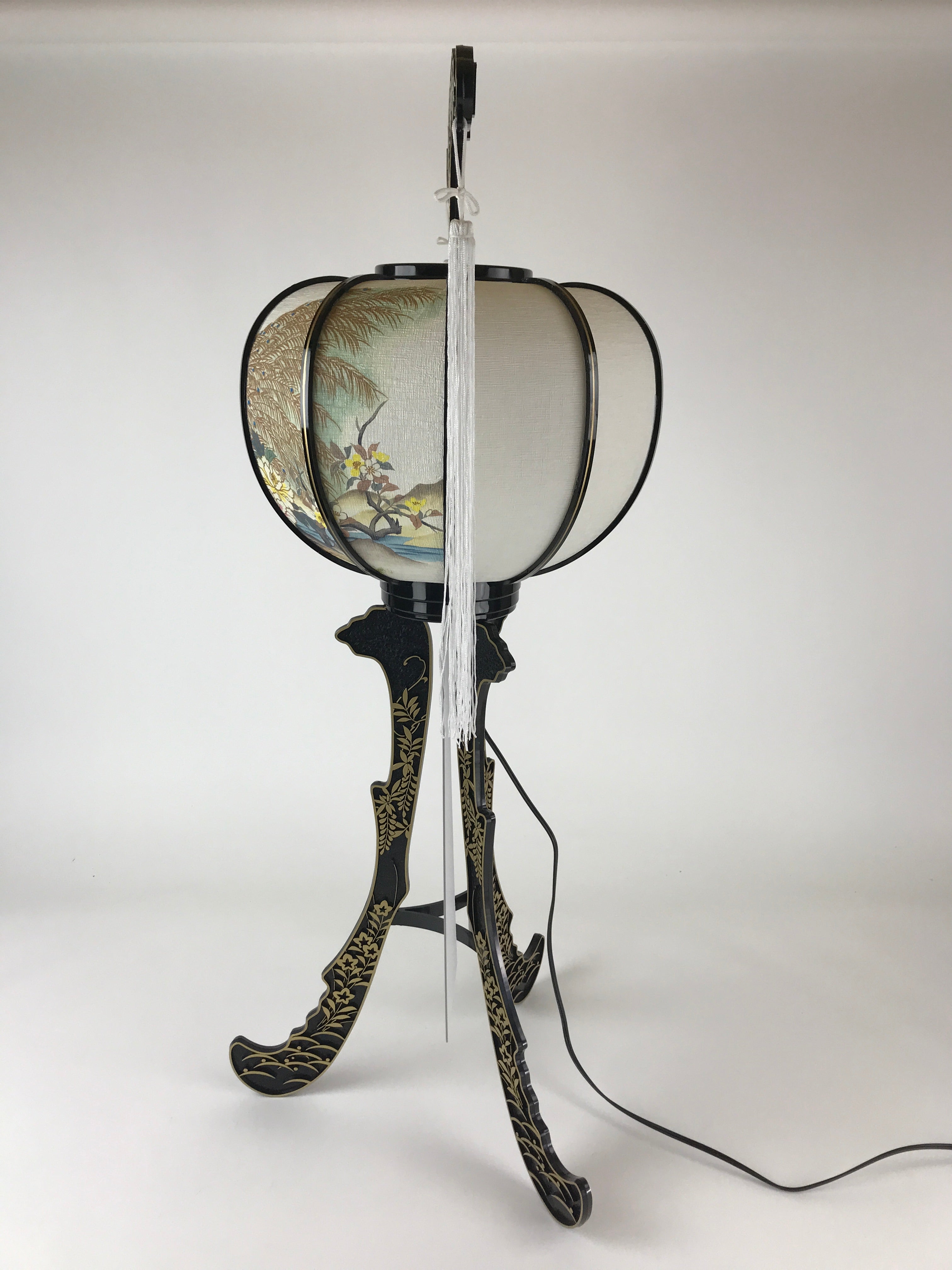 Japanese Electric Paper Lantern Vtg Standing Chochin Obon Festival LT51