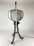Japanese Electric Paper Lantern Vtg Standing Chochin Obon Festival LT52