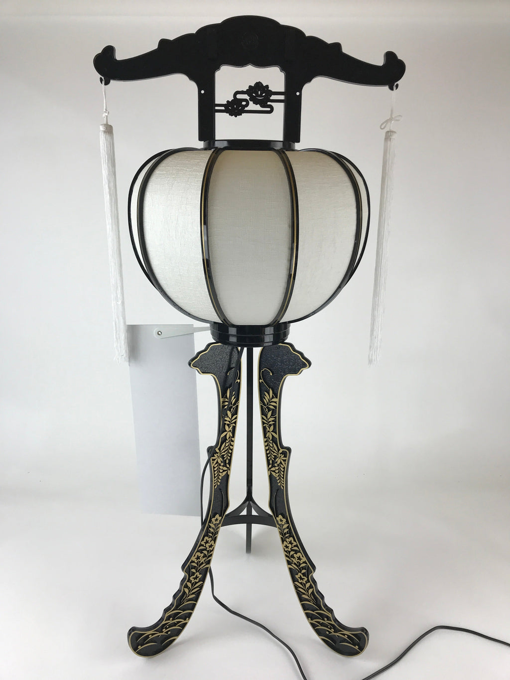 Japanese Electric Paper Lantern Vtg Standing Chochin Obon Festival LT52