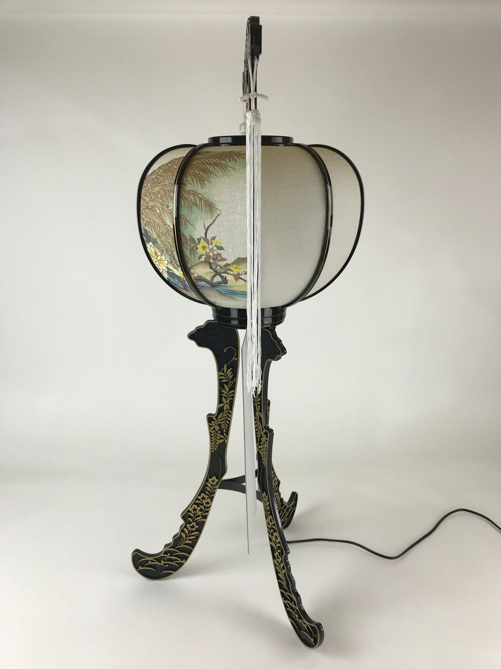 Japanese Electric Paper Lantern Vtg Standing Chochin Obon Festival LT52