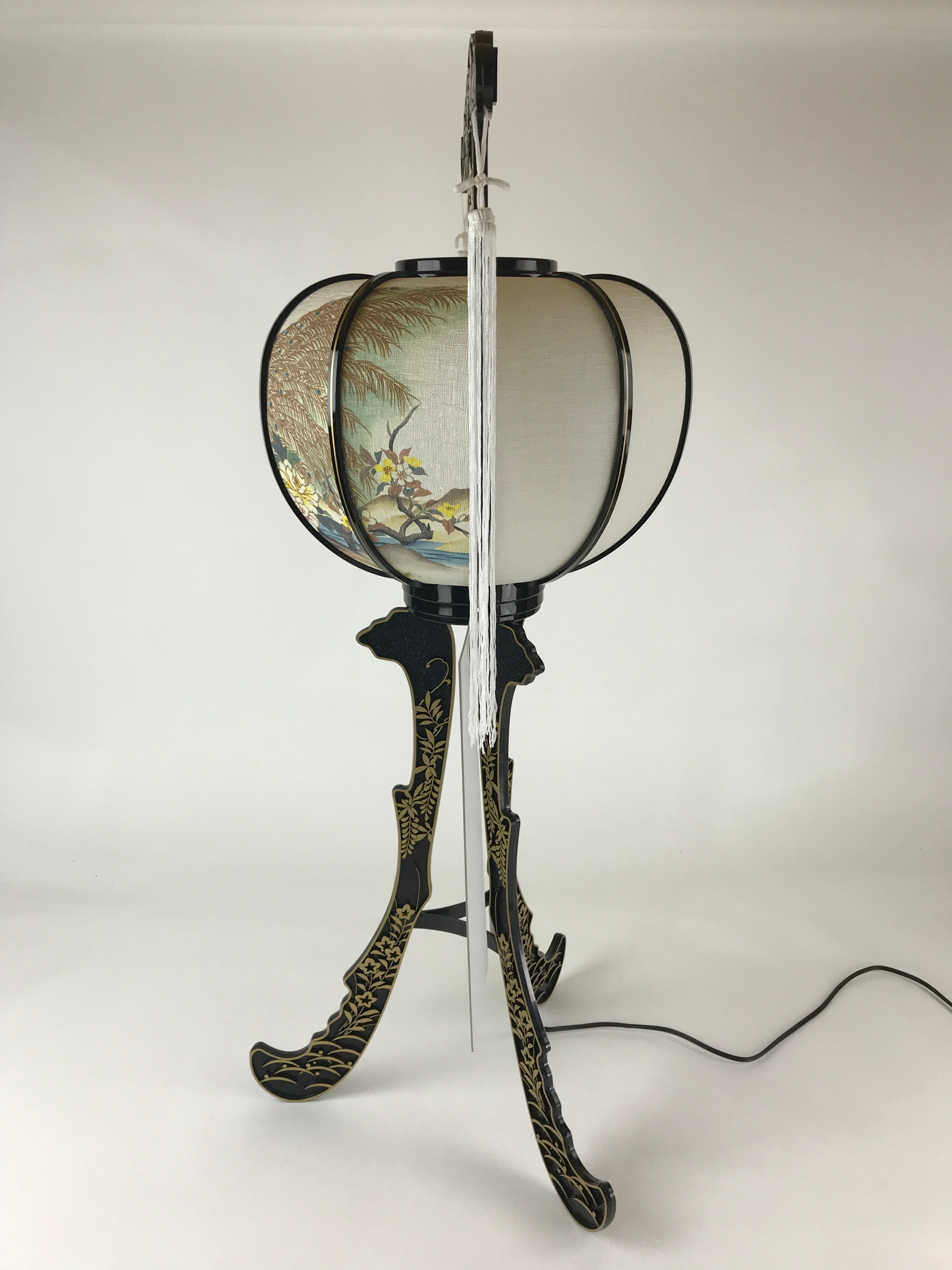 Japanese Electric Paper Lantern Vtg Standing Chochin Obon Festival LT52