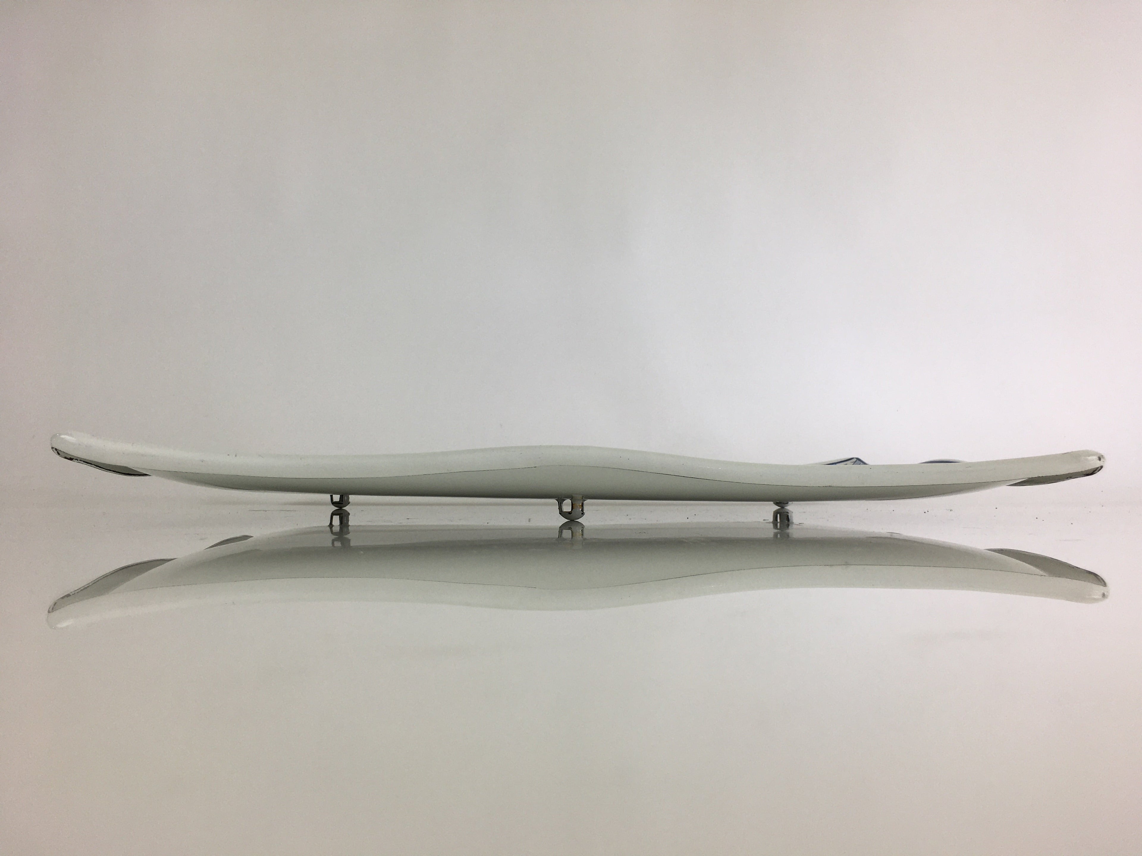 Japanese Enamelware Large Rectangle Plate Vtg Camellia White Horo PY134