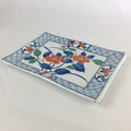 Japanese Enamelware Large Rectangle Plate Vtg Camellia White Horo PY135
